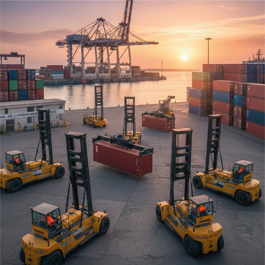 Operación de Grúas REACH STACKER